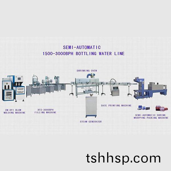 Semi-autonatic 1500-3000BPH mini bottling water line
